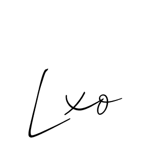 Design your own signature with our free online signature maker. With this signature software, you can create a handwritten (Allison_Script) signature for name Lxo. Lxo signature style 2 images and pictures png