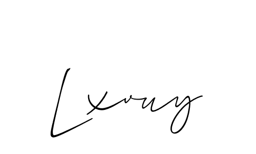 How to make Lxvuy name signature. Use Allison_Script style for creating short signs online. This is the latest handwritten sign. Lxvuy signature style 2 images and pictures png