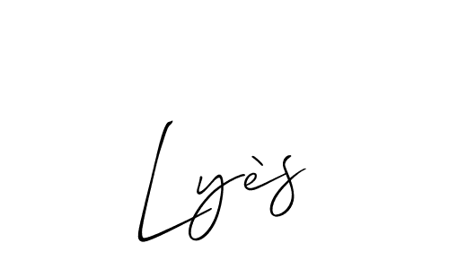 This is the best signature style for the Lyès name. Also you like these signature font (Allison_Script). Mix name signature. Lyès signature style 2 images and pictures png