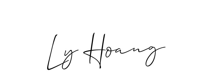 Also we have Ly Hoang name is the best signature style. Create professional handwritten signature collection using Allison_Script autograph style. Ly Hoang signature style 2 images and pictures png
