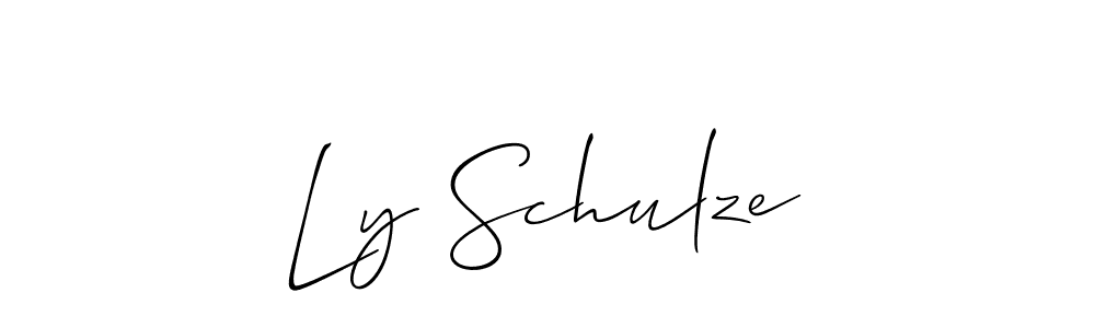 Make a beautiful signature design for name Ly Schulze. With this signature (Allison_Script) style, you can create a handwritten signature for free. Ly Schulze signature style 2 images and pictures png