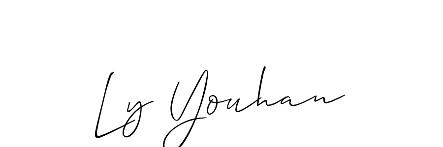 How to make Ly Youhan signature? Allison_Script is a professional autograph style. Create handwritten signature for Ly Youhan name. Ly Youhan signature style 2 images and pictures png