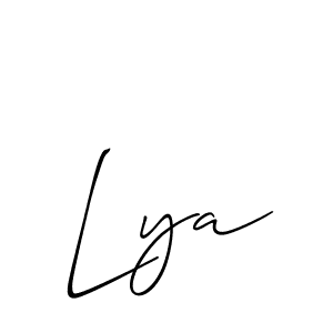 It looks lik you need a new signature style for name Lya. Design unique handwritten (Allison_Script) signature with our free signature maker in just a few clicks. Lya signature style 2 images and pictures png
