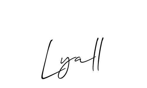 Also we have Lyall name is the best signature style. Create professional handwritten signature collection using Allison_Script autograph style. Lyall signature style 2 images and pictures png