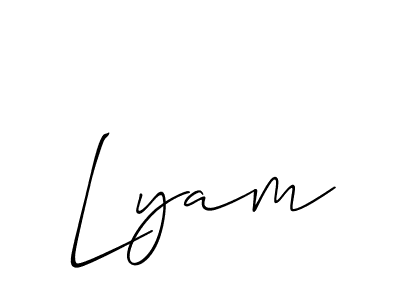 Also You can easily find your signature by using the search form. We will create Lyam name handwritten signature images for you free of cost using Allison_Script sign style. Lyam signature style 2 images and pictures png