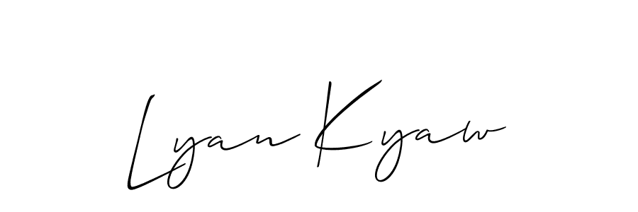 How to Draw Lyan Kyaw signature style? Allison_Script is a latest design signature styles for name Lyan Kyaw. Lyan Kyaw signature style 2 images and pictures png
