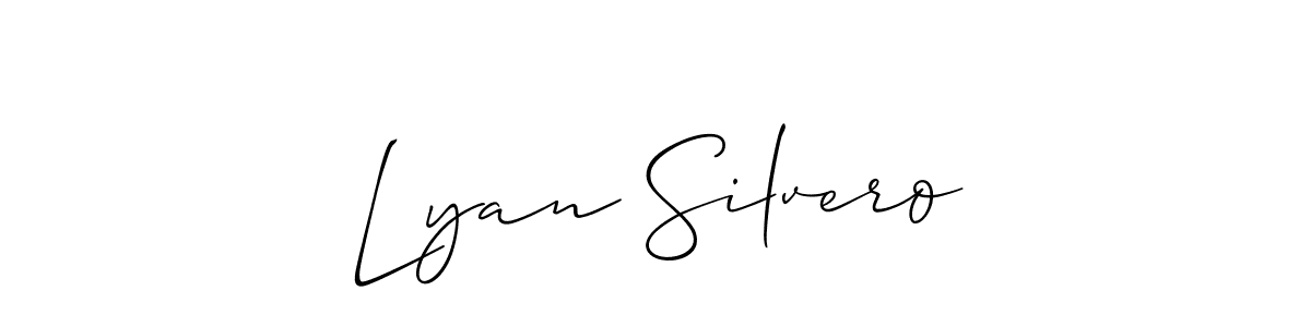 Use a signature maker to create a handwritten signature online. With this signature software, you can design (Allison_Script) your own signature for name Lyan Silvero. Lyan Silvero signature style 2 images and pictures png