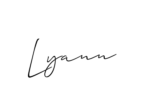 You should practise on your own different ways (Allison_Script) to write your name (Lyann) in signature. don't let someone else do it for you. Lyann signature style 2 images and pictures png