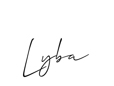 Best and Professional Signature Style for Lyba. Allison_Script Best Signature Style Collection. Lyba signature style 2 images and pictures png