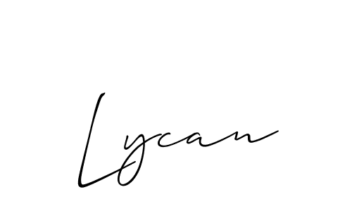 How to make Lycan signature? Allison_Script is a professional autograph style. Create handwritten signature for Lycan name. Lycan signature style 2 images and pictures png