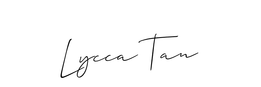 Allison_Script is a professional signature style that is perfect for those who want to add a touch of class to their signature. It is also a great choice for those who want to make their signature more unique. Get Lycca Tan name to fancy signature for free. Lycca Tan signature style 2 images and pictures png