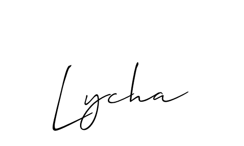 The best way (Allison_Script) to make a short signature is to pick only two or three words in your name. The name Lycha include a total of six letters. For converting this name. Lycha signature style 2 images and pictures png