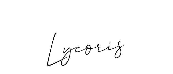 Lycoris stylish signature style. Best Handwritten Sign (Allison_Script) for my name. Handwritten Signature Collection Ideas for my name Lycoris. Lycoris signature style 2 images and pictures png