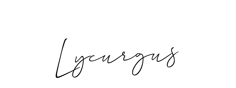 How to make Lycurgus signature? Allison_Script is a professional autograph style. Create handwritten signature for Lycurgus name. Lycurgus signature style 2 images and pictures png