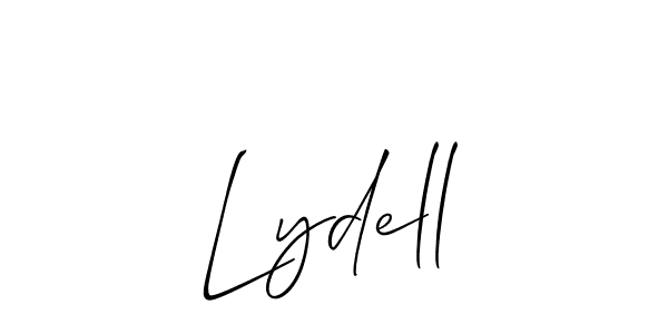 Make a beautiful signature design for name Lydell. With this signature (Allison_Script) style, you can create a handwritten signature for free. Lydell signature style 2 images and pictures png