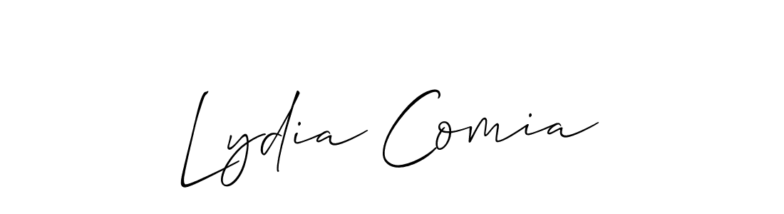 Lydia Comia stylish signature style. Best Handwritten Sign (Allison_Script) for my name. Handwritten Signature Collection Ideas for my name Lydia Comia. Lydia Comia signature style 2 images and pictures png