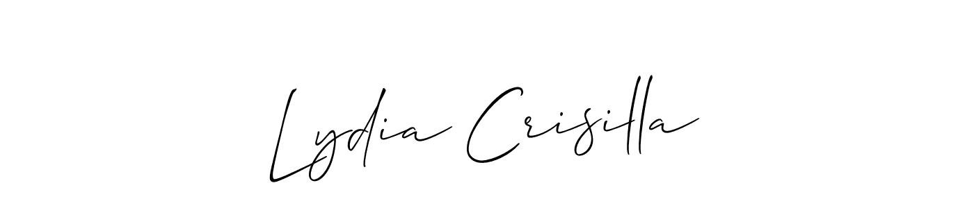 Best and Professional Signature Style for Lydia Crisilla. Allison_Script Best Signature Style Collection. Lydia Crisilla signature style 2 images and pictures png