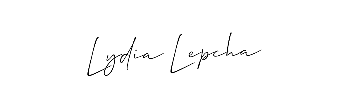 It looks lik you need a new signature style for name Lydia Lepcha. Design unique handwritten (Allison_Script) signature with our free signature maker in just a few clicks. Lydia Lepcha signature style 2 images and pictures png