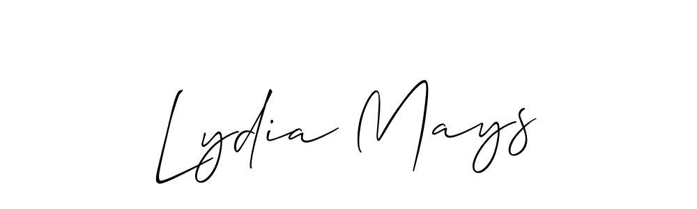 Create a beautiful signature design for name Lydia Mays. With this signature (Allison_Script) fonts, you can make a handwritten signature for free. Lydia Mays signature style 2 images and pictures png