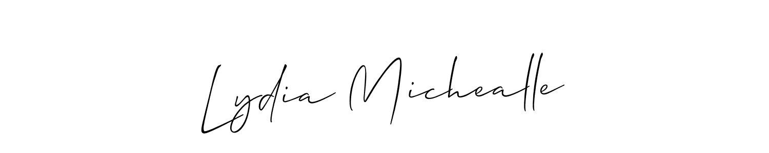 Create a beautiful signature design for name Lydia Michealle. With this signature (Allison_Script) fonts, you can make a handwritten signature for free. Lydia Michealle signature style 2 images and pictures png