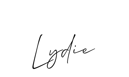 Use a signature maker to create a handwritten signature online. With this signature software, you can design (Allison_Script) your own signature for name Lydie. Lydie signature style 2 images and pictures png