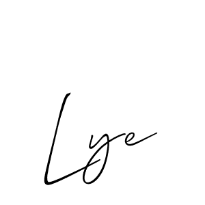 You should practise on your own different ways (Allison_Script) to write your name (Lye) in signature. don't let someone else do it for you. Lye signature style 2 images and pictures png