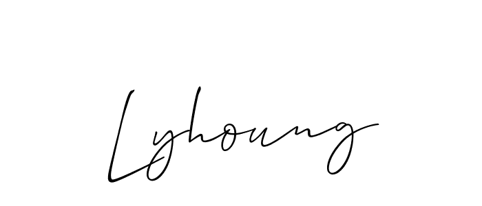 Make a beautiful signature design for name Lyhoung. Use this online signature maker to create a handwritten signature for free. Lyhoung signature style 2 images and pictures png