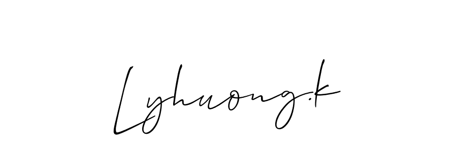 See photos of Lyhuong.k official signature by Spectra . Check more albums & portfolios. Read reviews & check more about Allison_Script font. Lyhuong.k signature style 2 images and pictures png