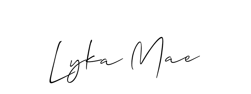 How to Draw Lyka Mae signature style? Allison_Script is a latest design signature styles for name Lyka Mae. Lyka Mae signature style 2 images and pictures png