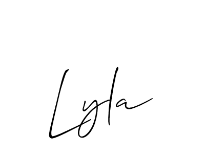 How to make Lyla signature? Allison_Script is a professional autograph style. Create handwritten signature for Lyla name. Lyla signature style 2 images and pictures png