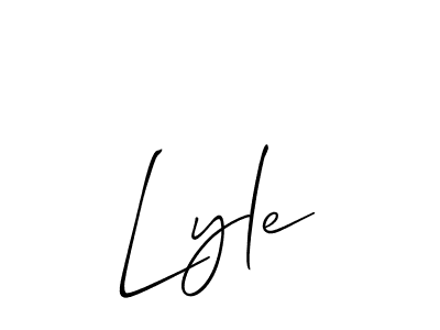 How to make Lyle signature? Allison_Script is a professional autograph style. Create handwritten signature for Lyle name. Lyle signature style 2 images and pictures png