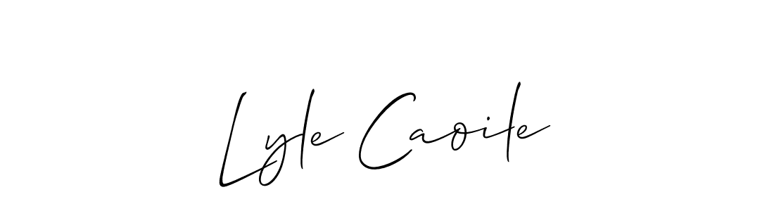 Create a beautiful signature design for name Lyle Caoile. With this signature (Allison_Script) fonts, you can make a handwritten signature for free. Lyle Caoile signature style 2 images and pictures png
