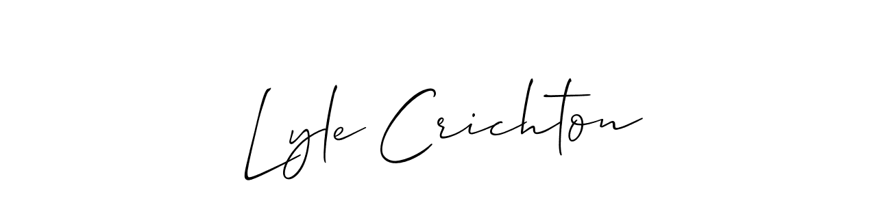 How to make Lyle Crichton name signature. Use Allison_Script style for creating short signs online. This is the latest handwritten sign. Lyle Crichton signature style 2 images and pictures png