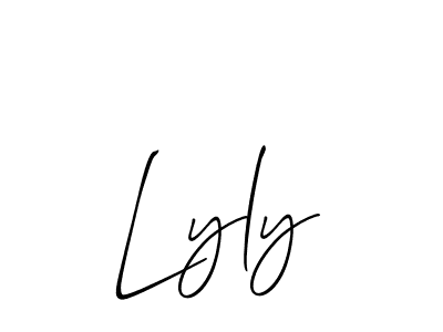Make a beautiful signature design for name Lyly. With this signature (Allison_Script) style, you can create a handwritten signature for free. Lyly signature style 2 images and pictures png