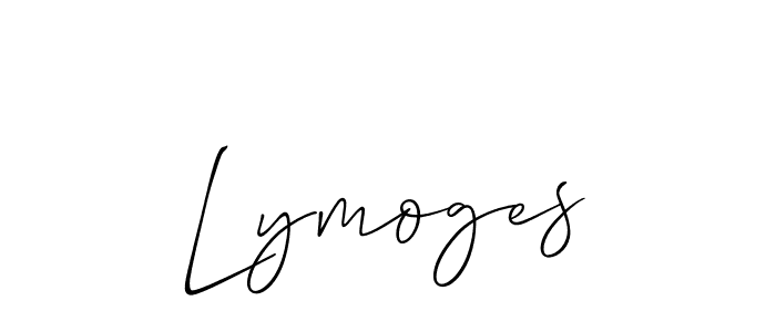 The best way (Allison_Script) to make a short signature is to pick only two or three words in your name. The name Lymoges include a total of six letters. For converting this name. Lymoges signature style 2 images and pictures png