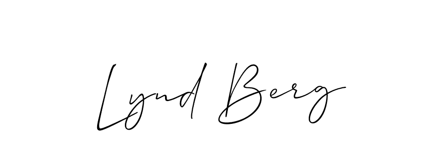 How to Draw Lynd Berg signature style? Allison_Script is a latest design signature styles for name Lynd Berg. Lynd Berg signature style 2 images and pictures png