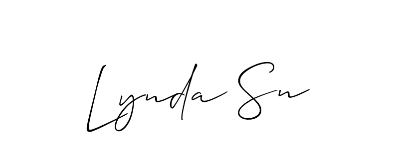 Also You can easily find your signature by using the search form. We will create Lynda Sn name handwritten signature images for you free of cost using Allison_Script sign style. Lynda Sn signature style 2 images and pictures png