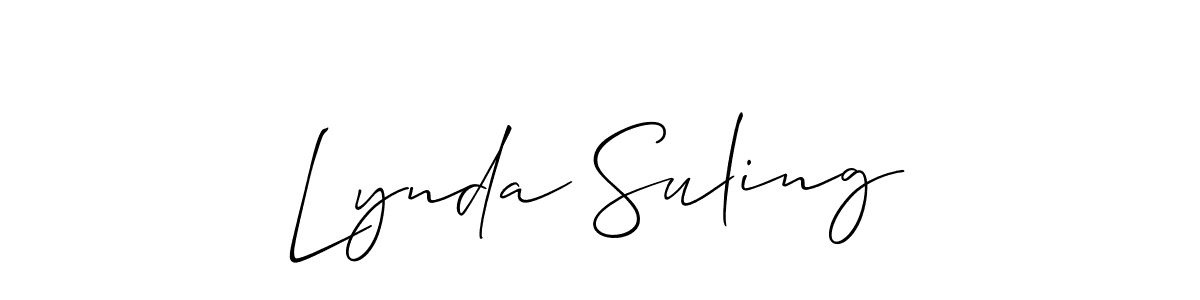 Create a beautiful signature design for name Lynda Suling. With this signature (Allison_Script) fonts, you can make a handwritten signature for free. Lynda Suling signature style 2 images and pictures png