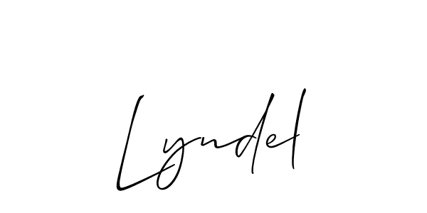The best way (Allison_Script) to make a short signature is to pick only two or three words in your name. The name Lyndel include a total of six letters. For converting this name. Lyndel signature style 2 images and pictures png