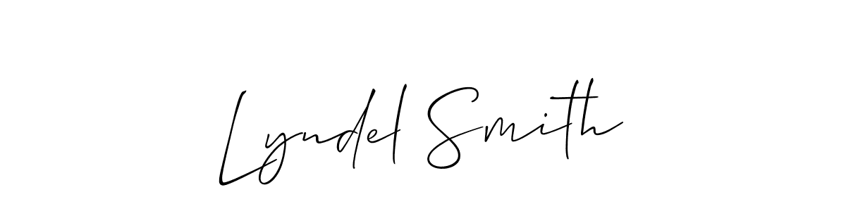 Lyndel Smith stylish signature style. Best Handwritten Sign (Allison_Script) for my name. Handwritten Signature Collection Ideas for my name Lyndel Smith. Lyndel Smith signature style 2 images and pictures png