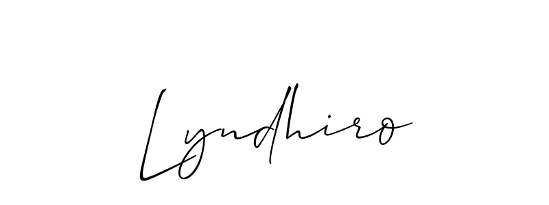 The best way (Allison_Script) to make a short signature is to pick only two or three words in your name. The name Lyndhiro include a total of six letters. For converting this name. Lyndhiro signature style 2 images and pictures png