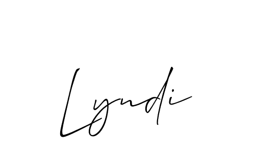 if you are searching for the best signature style for your name Lyndi. so please give up your signature search. here we have designed multiple signature styles  using Allison_Script. Lyndi signature style 2 images and pictures png