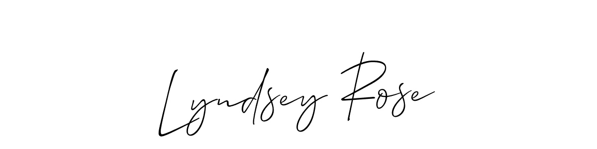 How to make Lyndsey Rose name signature. Use Allison_Script style for creating short signs online. This is the latest handwritten sign. Lyndsey Rose signature style 2 images and pictures png