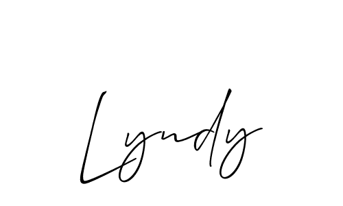 if you are searching for the best signature style for your name Lyndy. so please give up your signature search. here we have designed multiple signature styles  using Allison_Script. Lyndy signature style 2 images and pictures png