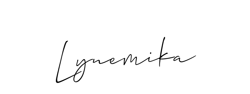 Lynemika stylish signature style. Best Handwritten Sign (Allison_Script) for my name. Handwritten Signature Collection Ideas for my name Lynemika. Lynemika signature style 2 images and pictures png