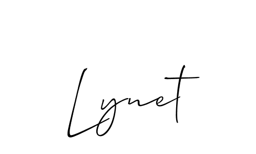 Allison_Script is a professional signature style that is perfect for those who want to add a touch of class to their signature. It is also a great choice for those who want to make their signature more unique. Get Lynet name to fancy signature for free. Lynet signature style 2 images and pictures png
