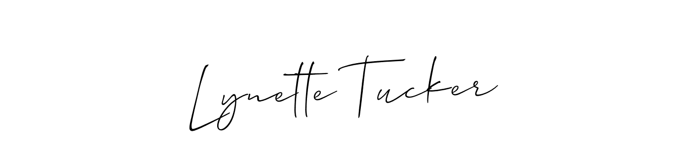 Make a beautiful signature design for name Lynette Tucker. With this signature (Allison_Script) style, you can create a handwritten signature for free. Lynette Tucker signature style 2 images and pictures png