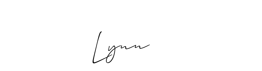 You should practise on your own different ways (Allison_Script) to write your name (Lynn لين) in signature. don't let someone else do it for you. Lynn لين signature style 2 images and pictures png