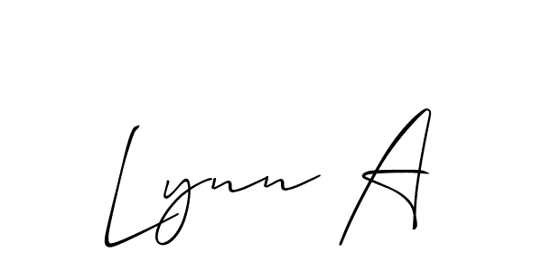 Also we have Lynn A name is the best signature style. Create professional handwritten signature collection using Allison_Script autograph style. Lynn A signature style 2 images and pictures png