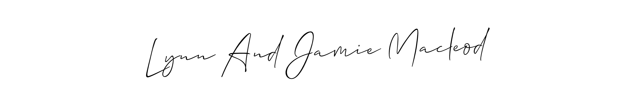 Make a short Lynn And Jamie Macleod signature style. Manage your documents anywhere anytime using Allison_Script. Create and add eSignatures, submit forms, share and send files easily. Lynn And Jamie Macleod signature style 2 images and pictures png